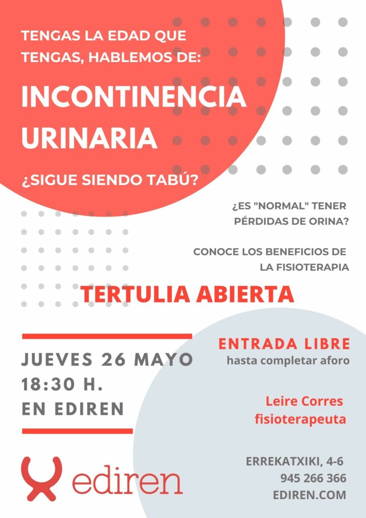 Tertulia abierta sobre incontinencia urinaria, ¿sigue siendo tabú?