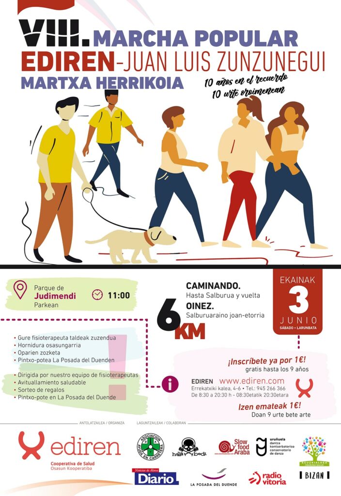 Ediren organiza su tradicional Marcha Popular el 3 de junio