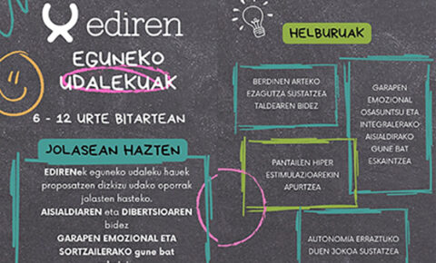 Ediren ha organizado para este verano, unas colonias de verano para niños de 6 a 12 años.