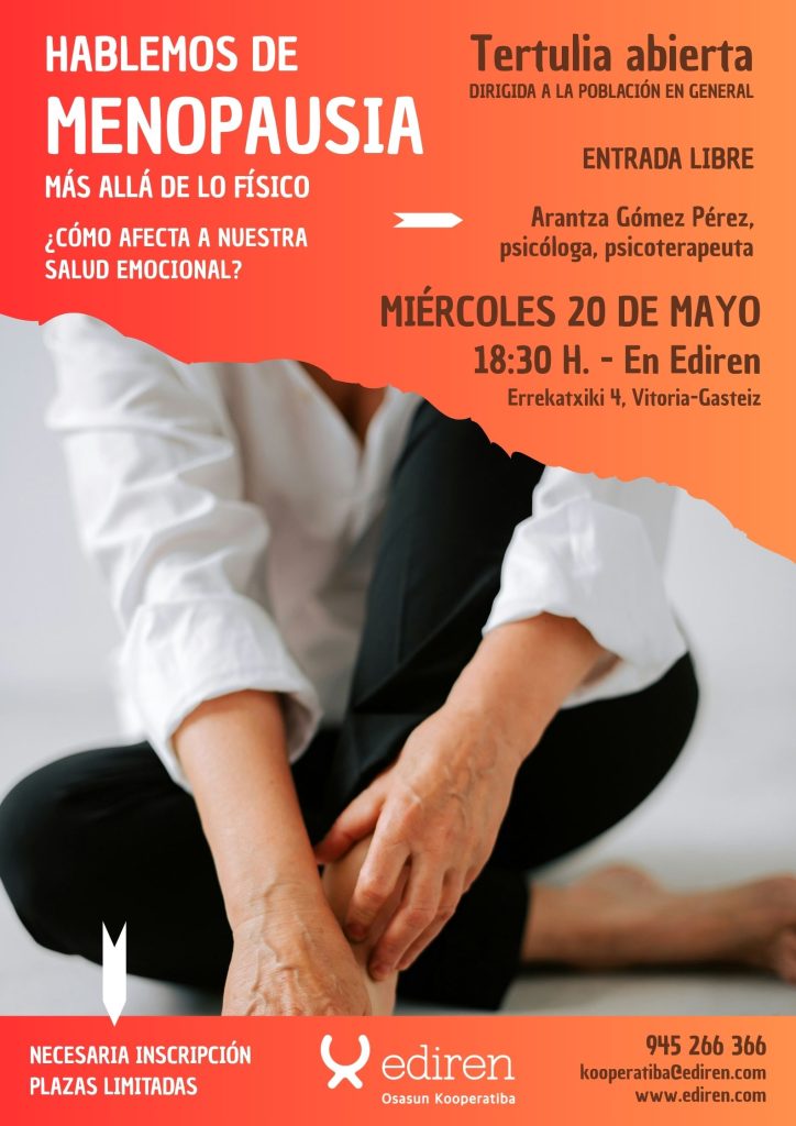 Tertulia abierta Ediren sobre menopausia